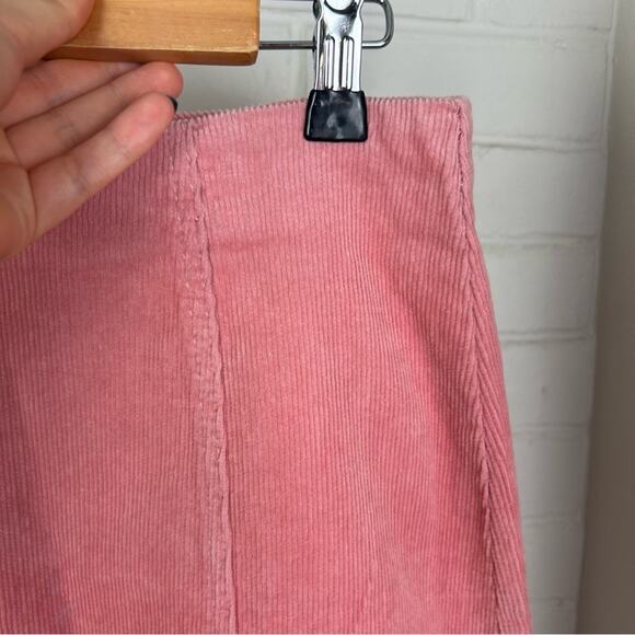 Forever 21 Pink Ribbed Corduroy Mini Skirt Size M - Picture 5 of 6